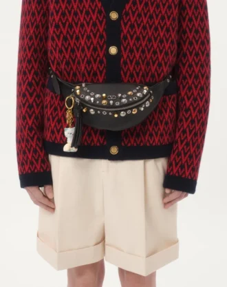 Cardigan en laine avec motif Toute La V