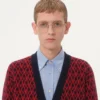 Cardigan en laine avec motif Toute La V Cardigan en laine avec motif Toute La V