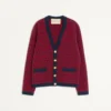 Cardigan en laine avec motif Toute La V Cardigan en laine avec motif Toute La V