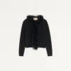 Cardigan en laine avec plumes Cardigan en laine avec plumes