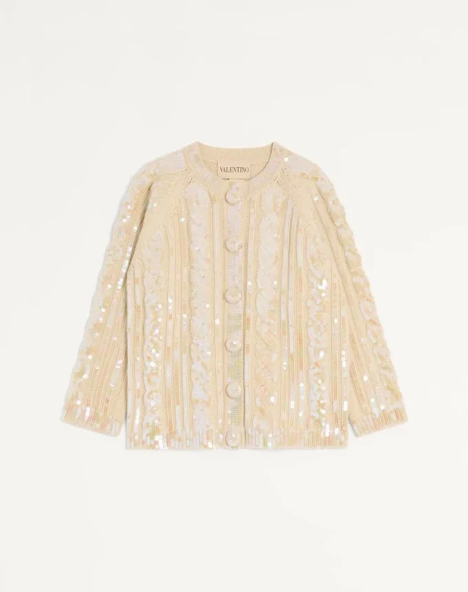 Cardigan en laine brodé Cardigan en laine brodé