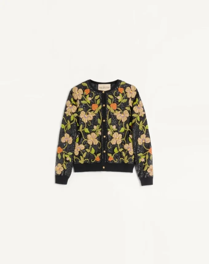 Cardigan en laine brodé Cardigan en laine brodé