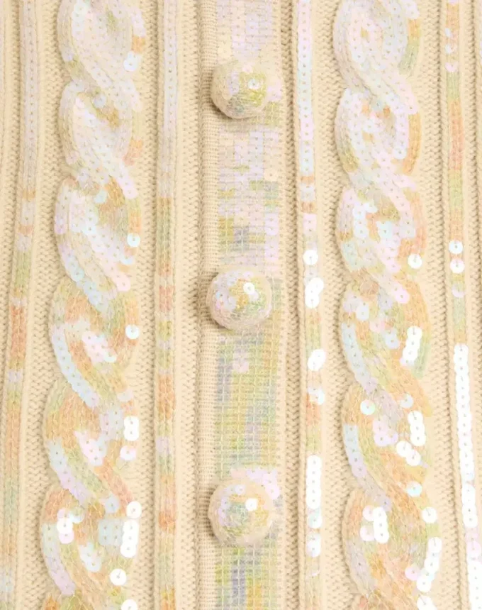 Cardigan en laine brodé Cardigan en laine brodé