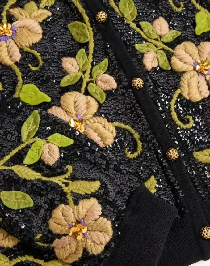 Cardigan en laine brodé Cardigan en laine brodé