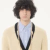 Cardigan en laine Valentino avec broderie VG Cardigan en laine Valentino avec broderie VG