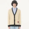 Cardigan en laine Valentino avec broderie VG Cardigan en laine Valentino avec broderie VG