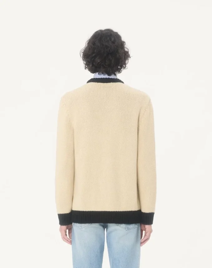 Cardigan en laine Valentino avec broderie VG Cardigan en laine Valentino avec broderie VG
