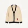 Cardigan en laine Valentino avec broderie VG Cardigan en laine Valentino avec broderie VG