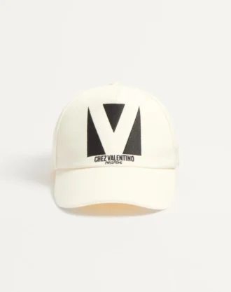 Casquette de baseball en coton brodée Chez Valentino