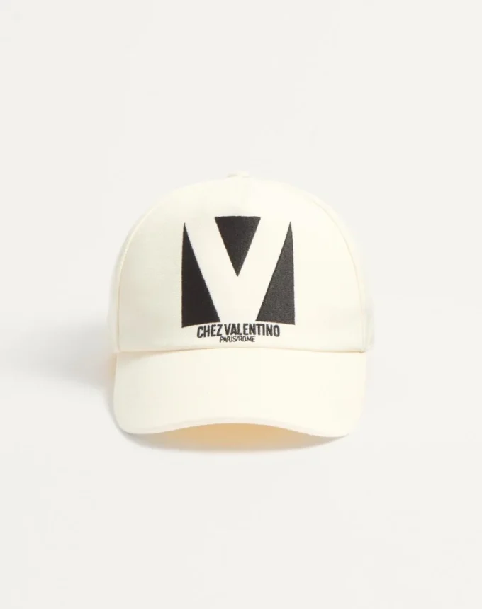 Casquette de baseball en coton brodée Chez Valentino