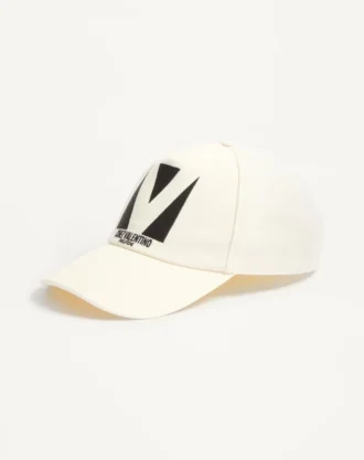 Casquette de baseball en coton brodée Chez Valentino