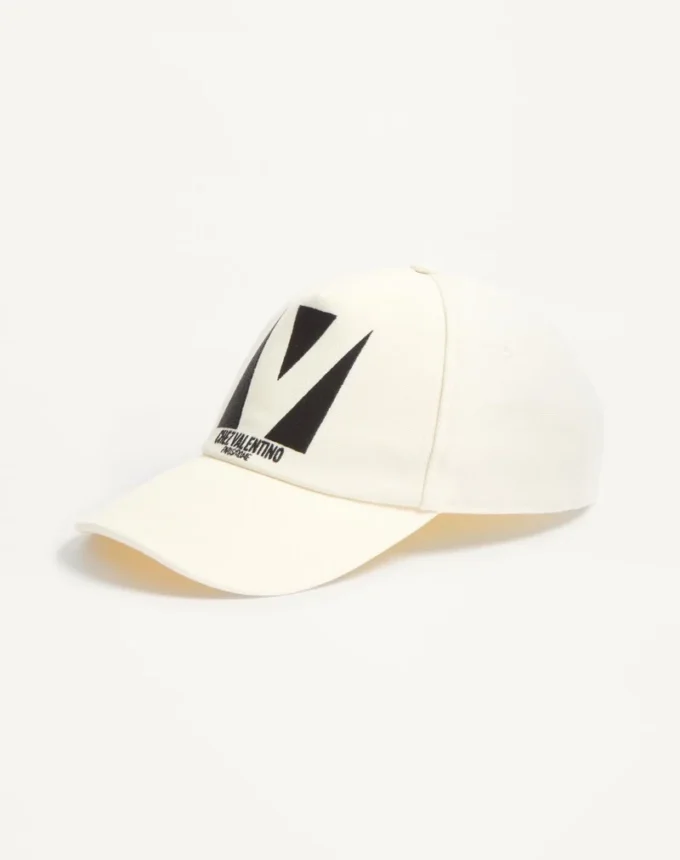 Casquette de baseball en coton brodée Chez Valentino