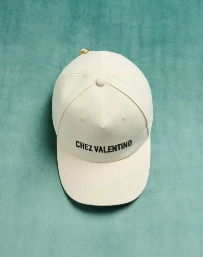 Casquette de baseball en coton brodée Chez Valentino
