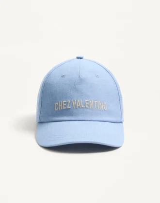 Casquette de baseball en denim brodée Chez Valentino