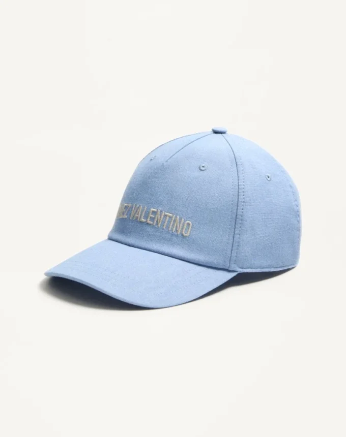 Casquette de baseball en denim brodée Chez Valentino