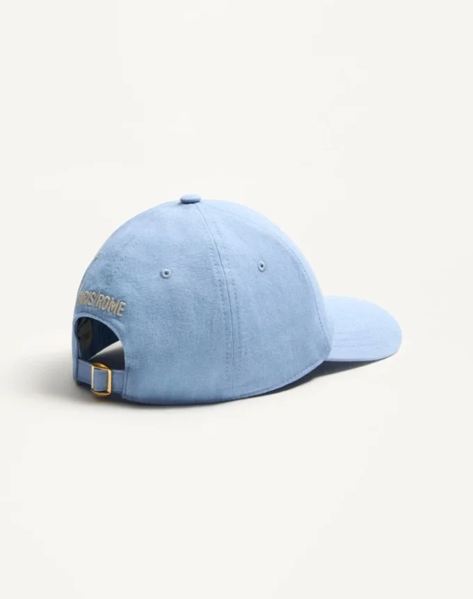 Casquette de baseball en denim brodée Chez Valentino