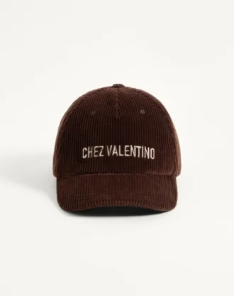 Casquette de baseball en velours brodée Chez Valentino