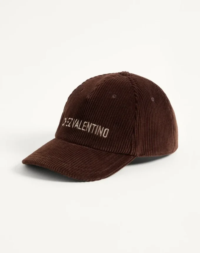 Casquette de baseball en velours brodée Chez Valentino