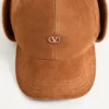 Casquette de baseball Valentino Garavani Vlogo Signature en daim et peau de mouton Casquette de baseball Valentino Garavani Vlogo Signature en daim et peau de mouton