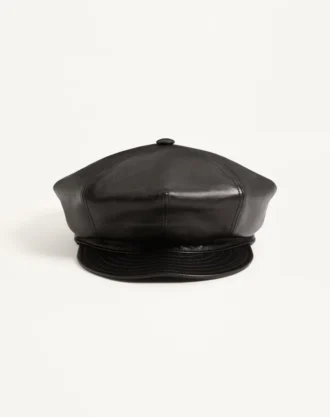 Casquette en cuir Vlogo Signature Valentino Garavani