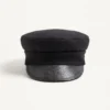 Casquette en laine VLogo Signature avec visière en cuir Casquette en laine VLogo Signature avec visière en cuir