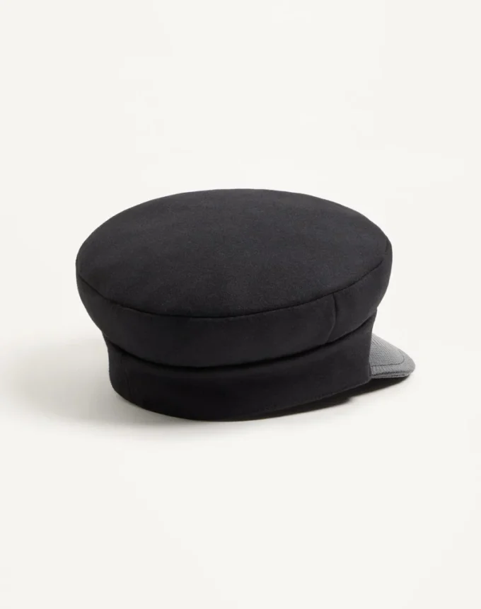 Casquette en laine VLogo Signature avec visière en cuir Casquette en laine VLogo Signature avec visière en cuir