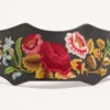 Ceinture en cuir avec broderie à motif floral 95 mm Ceinture en cuir avec broderie à motif floral 95 mm