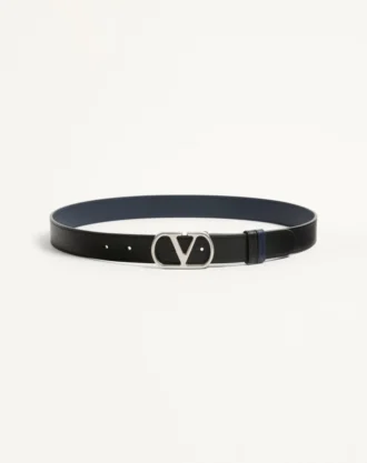 Ceinture réversible en cuir de veau brillant 30 mm