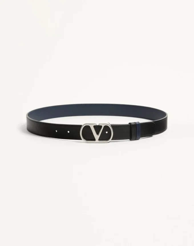 Ceinture réversible en cuir de veau brillant 30 mm Ceinture réversible en cuir de veau brillant 30 mm