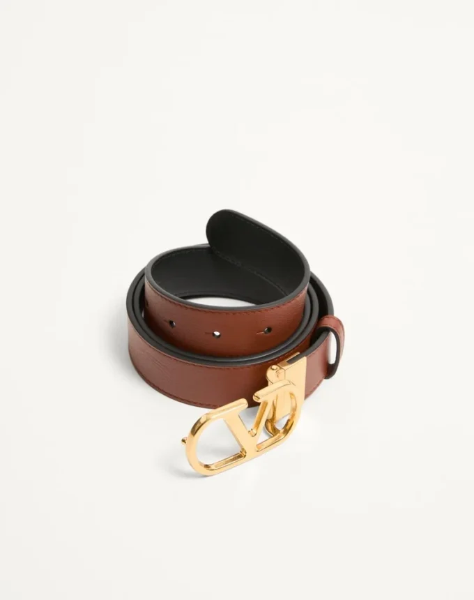 Ceinture réversible en cuir de veau brillant 30 mm Ceinture réversible en cuir de veau brillant 30 mm