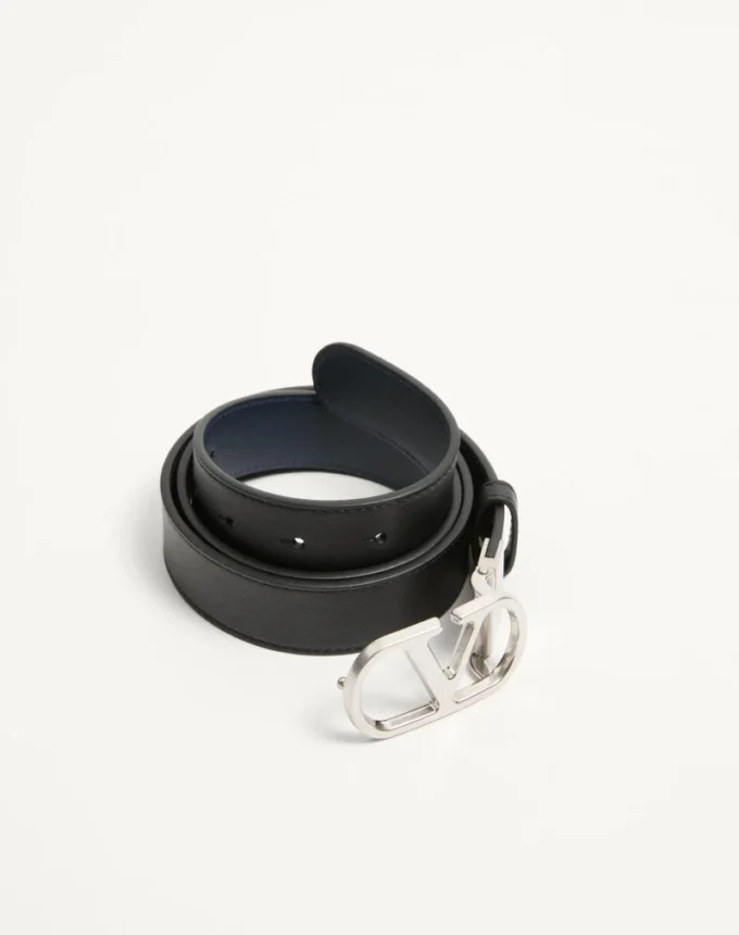 Ceinture réversible en cuir de veau brillant 30 mm Ceinture réversible en cuir de veau brillant 30 mm