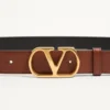 Ceinture réversible en cuir de veau brillant 30 mm Ceinture réversible en cuir de veau brillant 30 mm