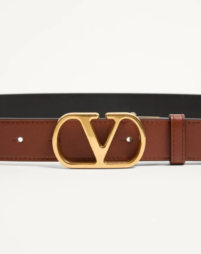 Ceinture réversible en cuir de veau brillant 30 mm Ceinture réversible en cuir de veau brillant 30 mm