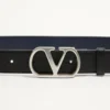 Ceinture réversible en cuir de veau brillant 30 mm Ceinture réversible en cuir de veau brillant 30 mm