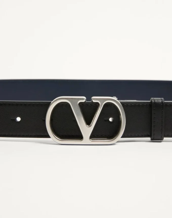 Ceinture réversible en cuir de veau brillant 30 mm Ceinture réversible en cuir de veau brillant 30 mm