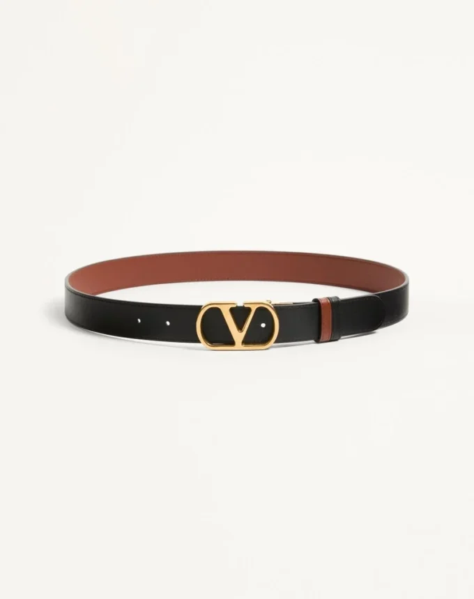 Ceinture réversible en cuir de veau brillant 30 mm Ceinture réversible en cuir de veau brillant 30 mm