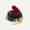Ceinture réversible en cuir de veau brillant VLogo Signature – 30 mm / 1,2 pouces Ceinture réversible en cuir de veau brillant VLogo Signature – 30 mm / 1,2 pouces