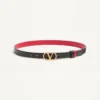 Ceinture réversible VLogo Signature en cuir de veau brillant – 20 mm / 1,2 pouces Ceinture réversible VLogo Signature en cuir de veau brillant – 20 mm / 1,2 pouces