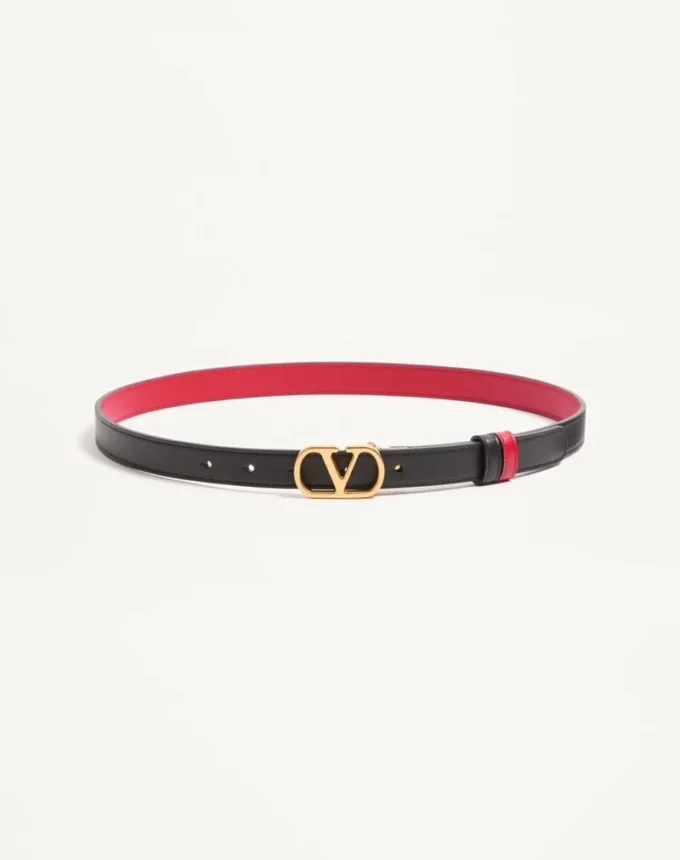 Ceinture réversible VLogo Signature en cuir de veau brillant – 20 mm / 1,2 pouces Ceinture réversible VLogo Signature en cuir de veau brillant – 20 mm / 1,2 pouces