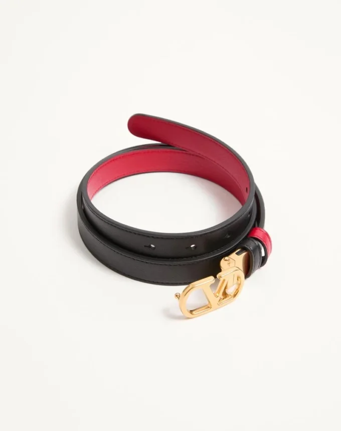 Ceinture réversible VLogo Signature en cuir de veau brillant – 20 mm / 1,2 pouces Ceinture réversible VLogo Signature en cuir de veau brillant – 20 mm / 1,2 pouces
