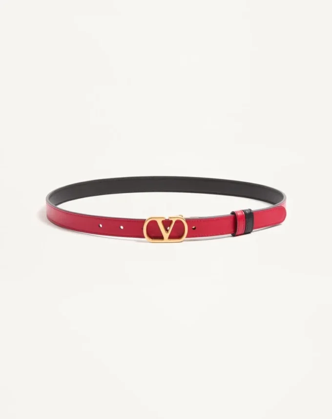 Ceinture réversible VLogo Signature en cuir de veau brillant – 20 mm / 1,2 pouces Ceinture réversible VLogo Signature en cuir de veau brillant – 20 mm / 1,2 pouces