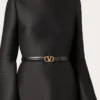 Ceinture réversible Vlogo Signature en cuir de veau brillant 20 mm