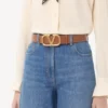 Ceinture réversible Vlogo Signature en cuir de veau brillant 40 mm