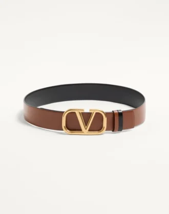 Ceinture réversible Vlogo Signature en cuir de veau brillant 40 mm Ceinture réversible Vlogo Signature en cuir de veau brillant 40 mm