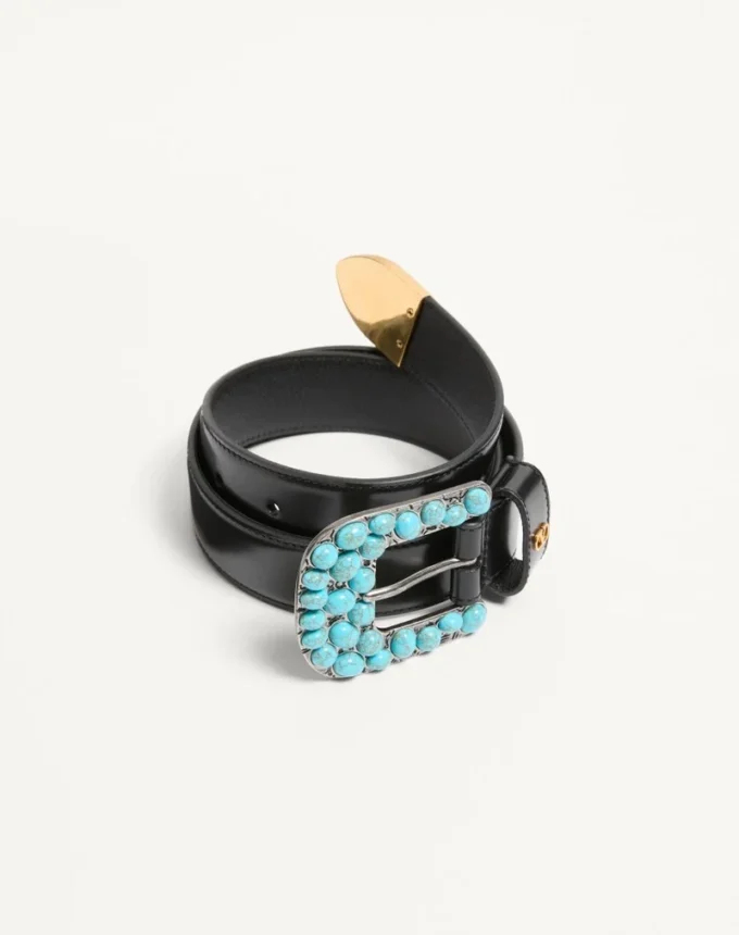 Ceinture réversible Vlogo Signature en cuir de veau brossé 30 mm Ceinture réversible Vlogo Signature en cuir de veau brossé 30 mm
