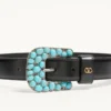 Ceinture réversible Vlogo Signature en cuir de veau brossé 30 mm Ceinture réversible Vlogo Signature en cuir de veau brossé 30 mm