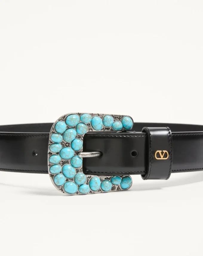 Ceinture réversible Vlogo Signature en cuir de veau brossé 30 mm Ceinture réversible Vlogo Signature en cuir de veau brossé 30 mm