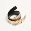 Ceinture réversible Vlogo Signature en cuir de veau métallisé et brillant 30 mm Ceinture réversible Vlogo Signature en cuir de veau métallisé et brillant 30 mm