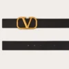 Ceinture Signature VLogo en cuir de vachette ombré