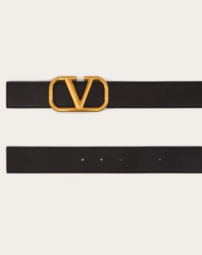 Ceinture Signature VLogo en cuir de vachette ombré